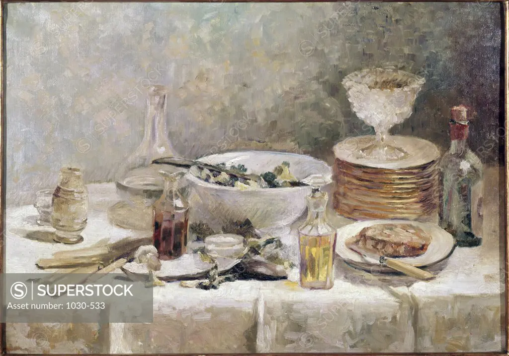 Still Life with Salad Greens Edouard Vuillard (1868-1940 French) Musee D'Orsay. Paris 
