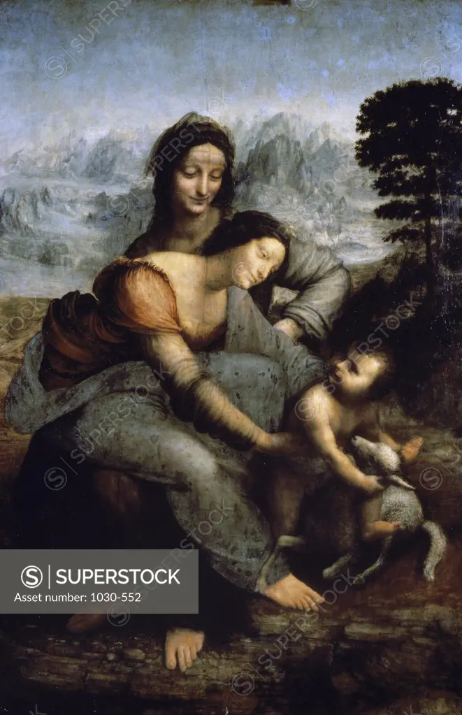 The Virgin and Child with St. Anne ca. 1510 Leonardo da Vinci (1452-1519/Italian) Musee du Louvre, Paris, France 