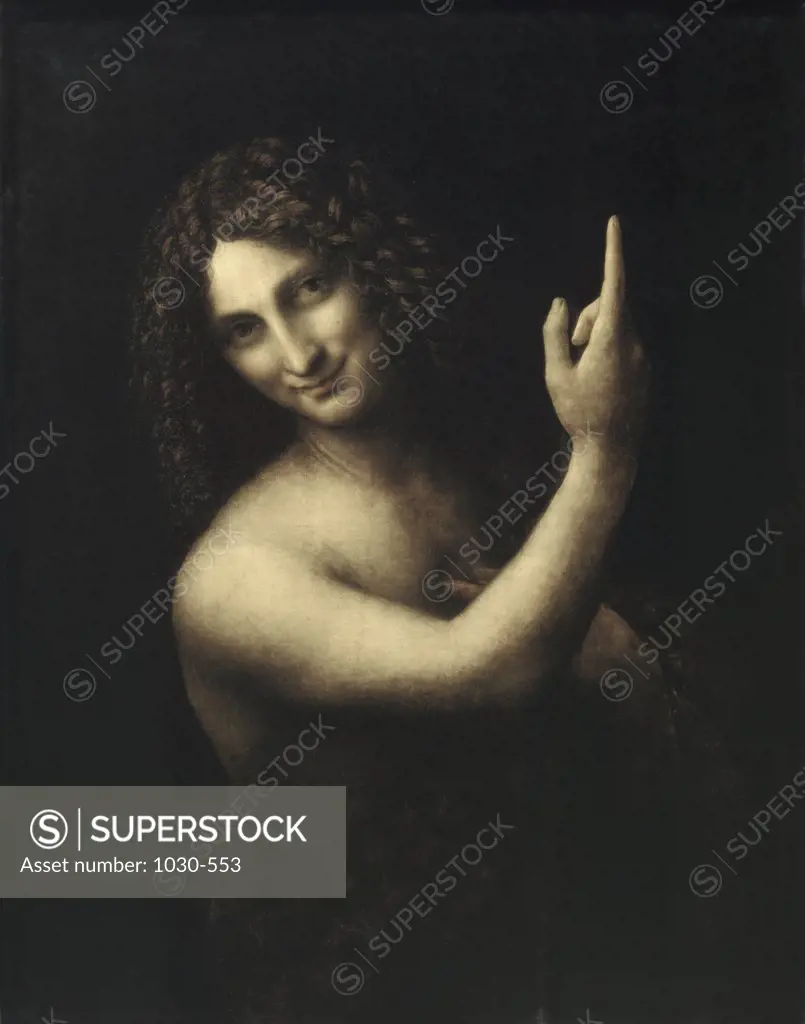 Saint John the Baptist  1516 Leonardo da Vinci (1452-1519 Italian)  Oil on canvas Musee du Louvre, Paris  