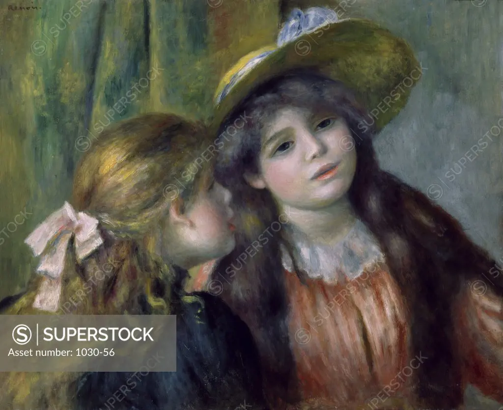 Portrait of Two Little Girls ca.1890-1892 Pierre-Auguste Renoir (1841-1919/French) Oil on canvas Musee de l'Orangerie, Paris 