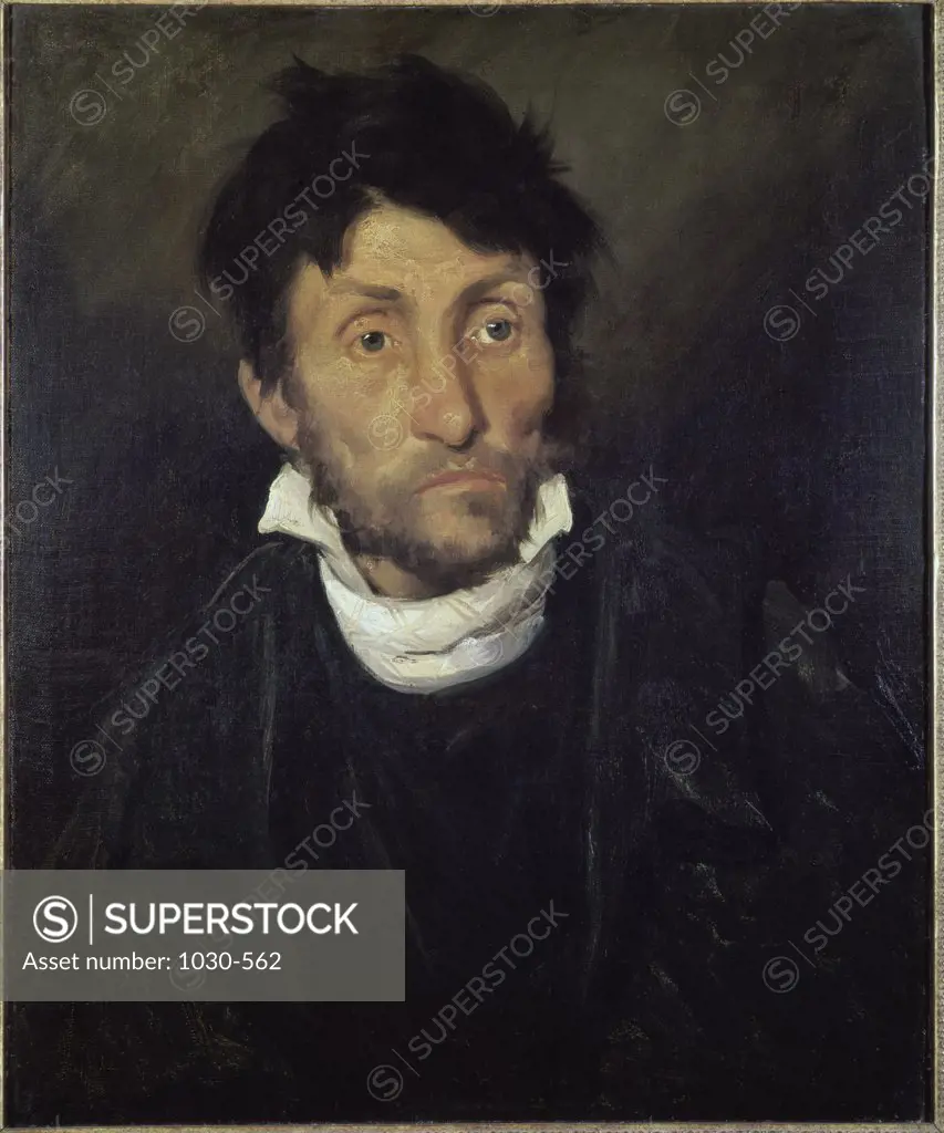 The Mad Assassin (The Insane Kleptomaniac or the Monomaniac of Robbery Theodore Gericault (1791-1824 French) Voor Schone Kunsten Museum, Ghent, Belgium 