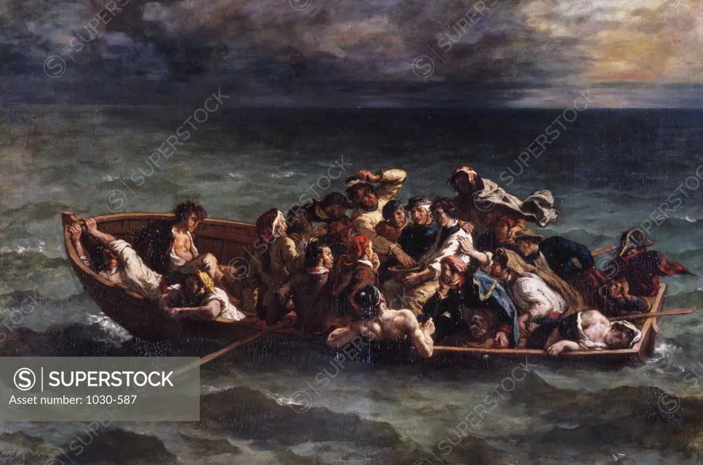 Naufrage De Don Juan Don Juan's Shipwreck S.D.1838 Delacroix, Eugene(1798-1863 French) Oil On Canvas;Musee du Louvre, Paris, France 