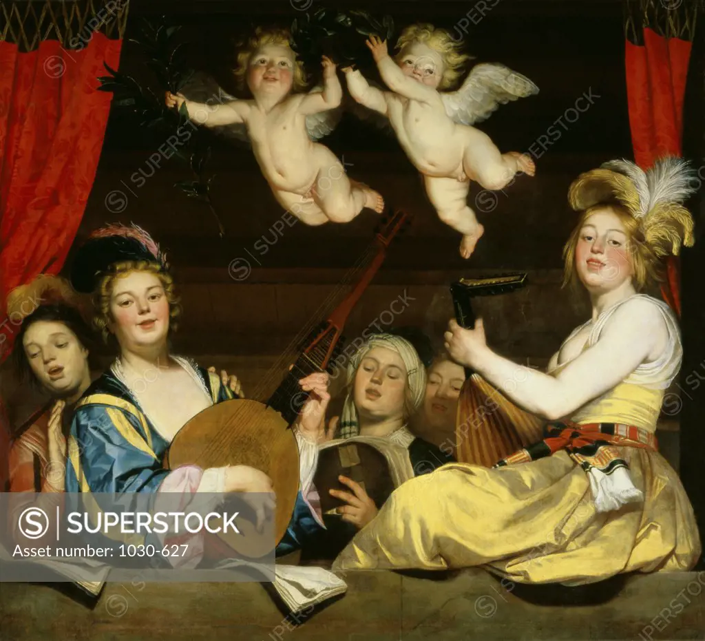 The Concert 1624 Gerrit van Honthorst (1590-1656/Dutch)  Oil on canvas Musee du Louvre, Paris 