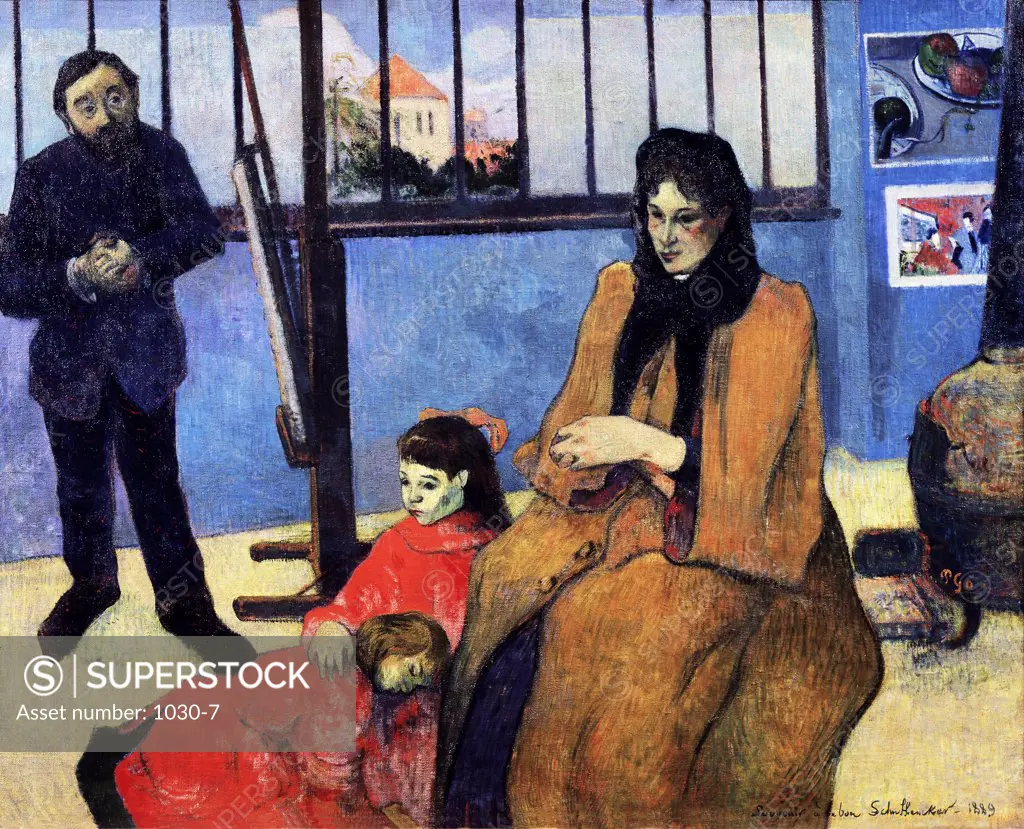 The Schuffenecker Family S.D.1889 Paul Gauguin (1848-1903 French) Oil on canvas Musee d'Orsay, Paris, France