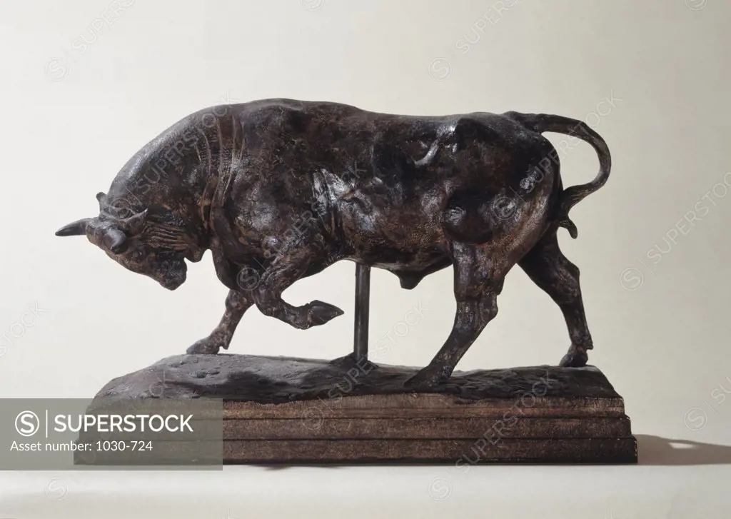 Petit Taureau (Maquette) Small Bull (Model) Barye, Antoine-Louis(1796-1875 French) Bronze Musee du Louvre, Paris, France 