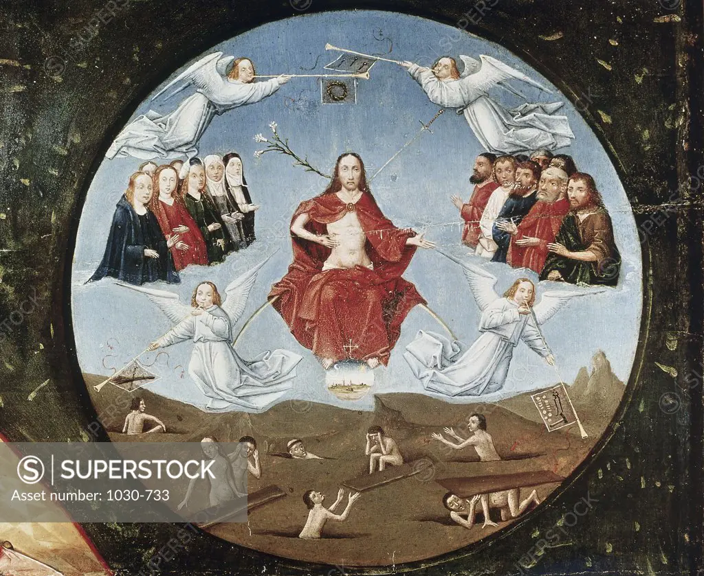 Table of the Seven Deadly Sins (Detail of Last Judgement, Medallion of the upper right corner) Hieronymus Bosch (ca. 1450-1516 Netherlandish) Oil on wood panel Museo del Prado, Madrid, Spain