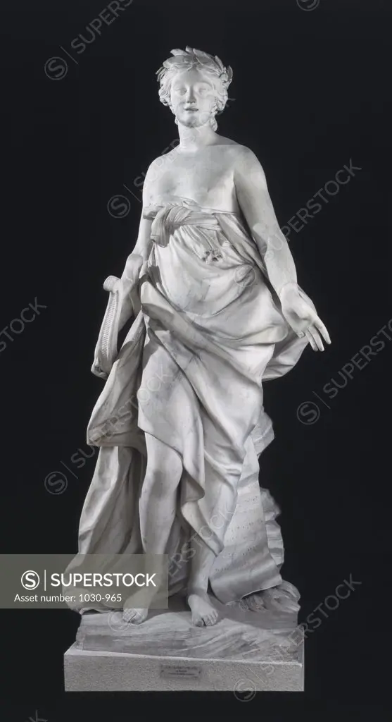 La Musique The Music Etienne Maurice Falconet (1716-1791 French) Marble Sculpture Musee du Louvre, Paris, France