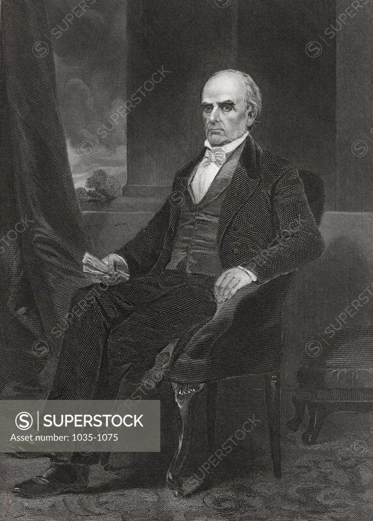 Daniel Webster  (1782-1852) Samuel Finley Breese Morse (1791-1872/American) Engraved by H.B. Hall