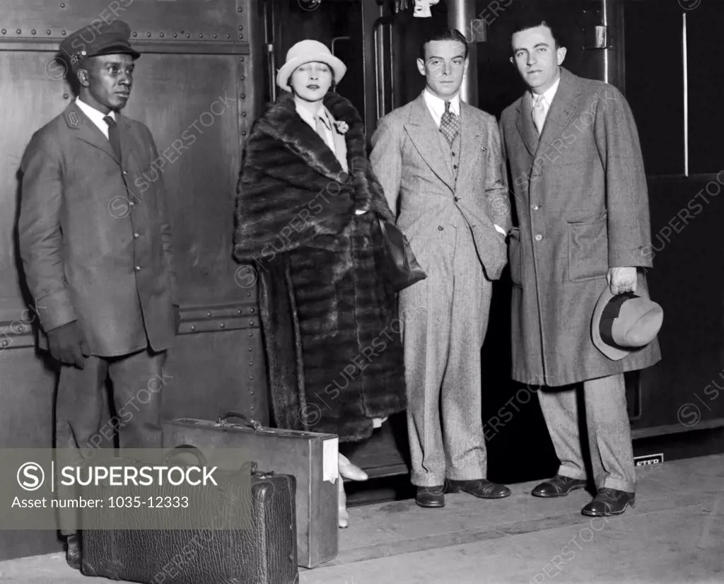 New York, New York:  October 22, 1925 Movie star Anna Q. Nilsson arrives at Grand Central Station in New York from California to make a film here.