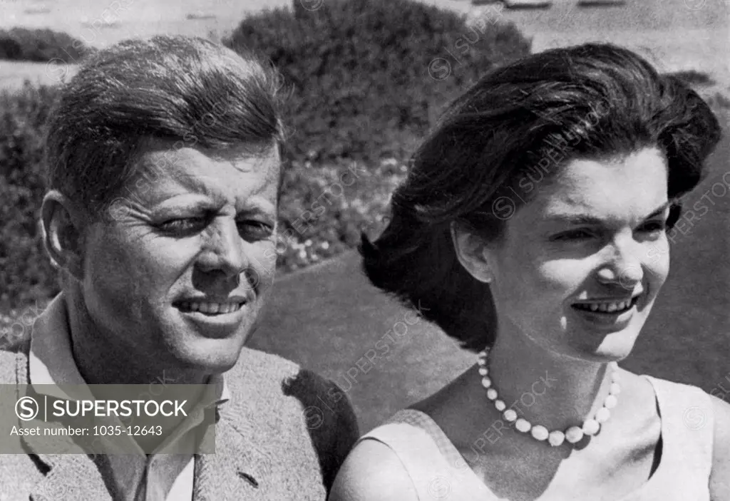 Massachusetts:  August 31, 1960. Senator John F. Kennedy and his wife, Jacqueline.