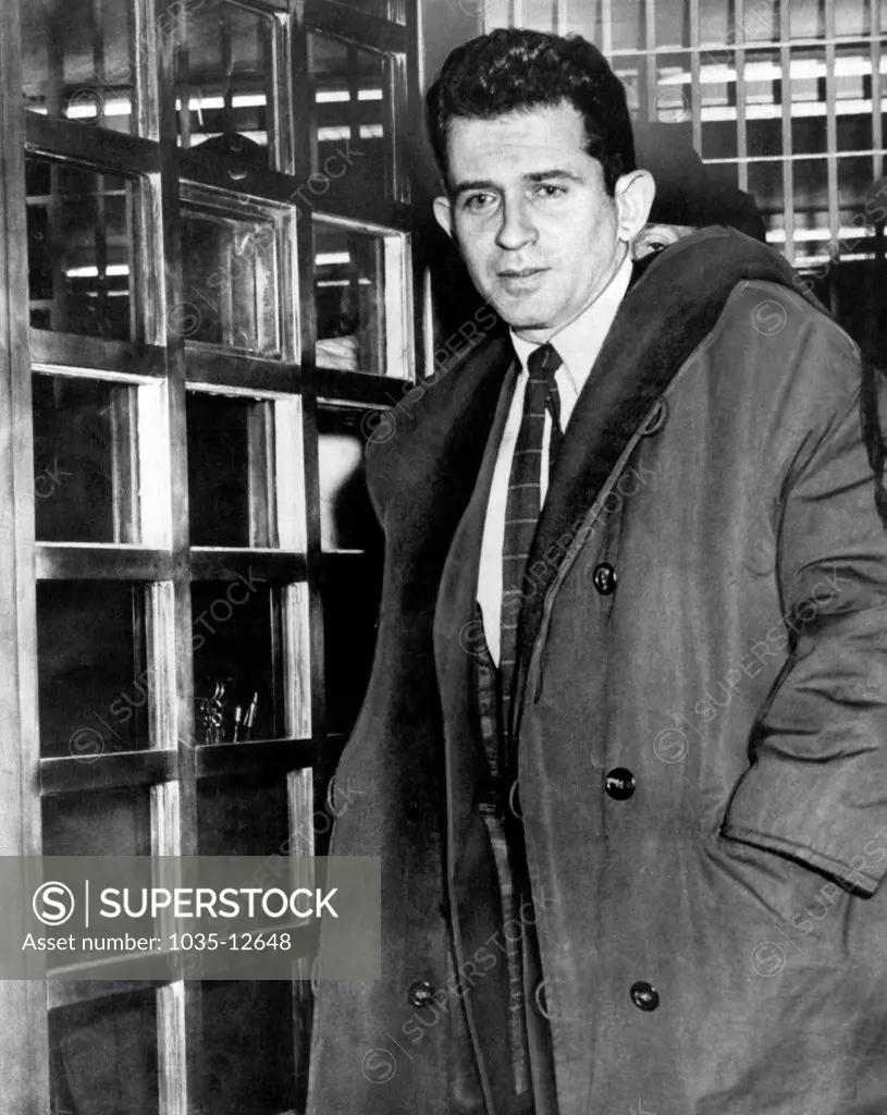 New York, New York:  November, 1960 Author Norman Mailer leaving jail after being arrested.