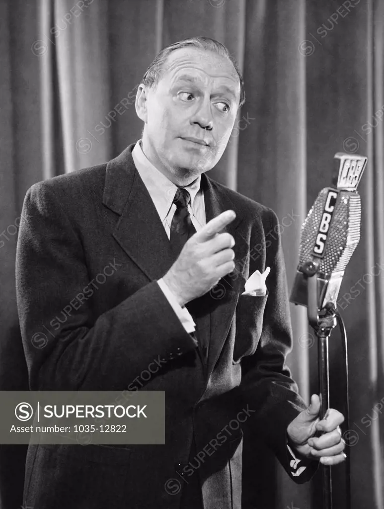 United States:   c. 1933 Jack Benny on a radio show at CBS.
