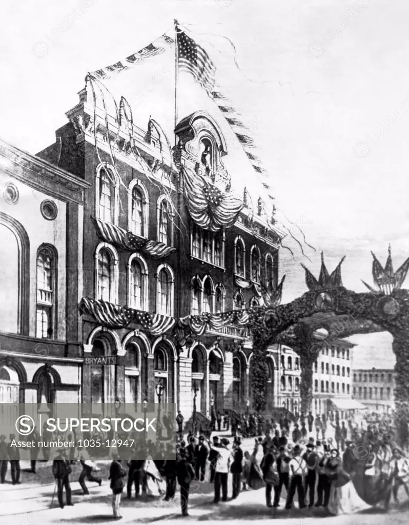 New York, New York:   1868 Tammany Hall as it appeared at the last Democratic National Convention in New York. This year, 1924, it will be held at the recently remodeled Madison Square Garden.