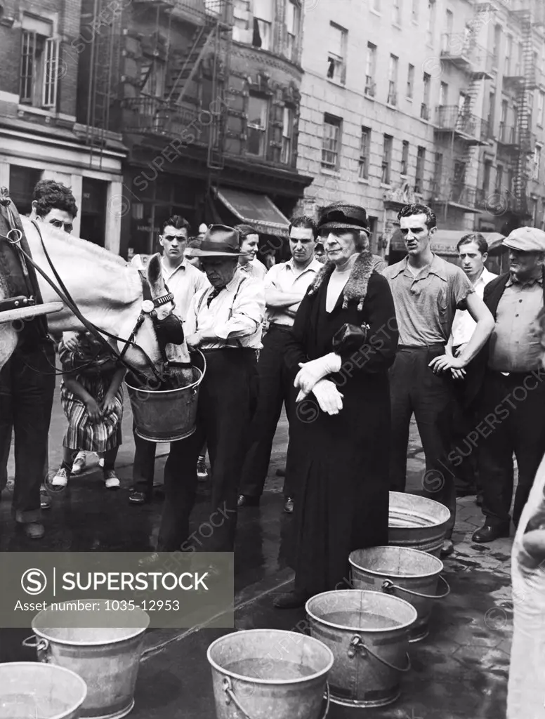 New York, New York:    July 28, 1938 A new watering station for horses opened up at E. 7th Street and Avenue B.