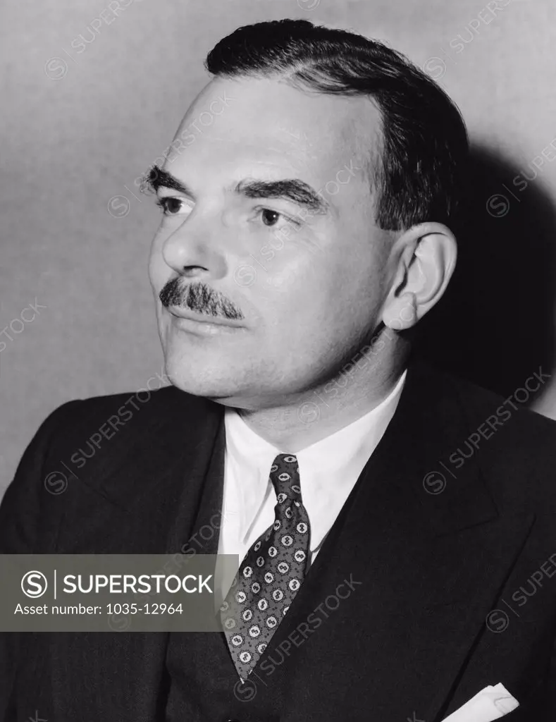 Albany, New York:  October 31, 1944 Portrait of Governor Thomas F. Dewey of New York, the Republican candidate for the presidency.