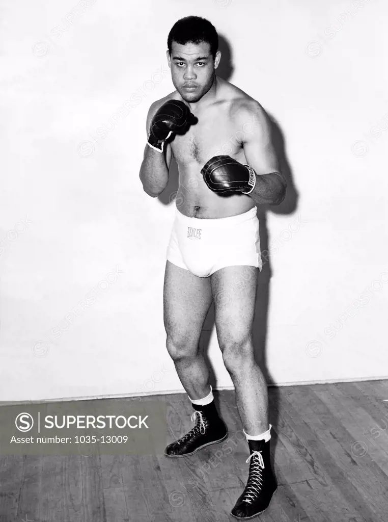 United States:   July, 1945 Joe Louis, heavyweight champion of the world.