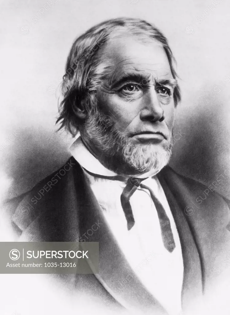 California:  c. 1850 James W. Marshall who in 1848 discovered gold in the American River at John Sutter's mill in California.