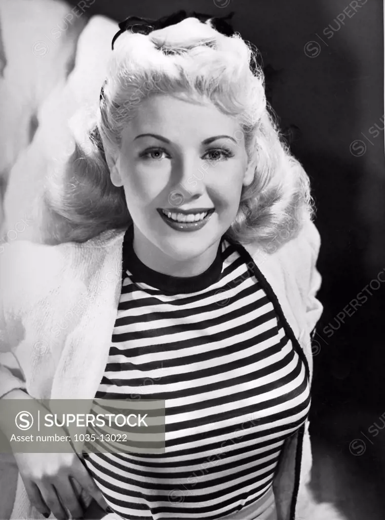 Hollywood, California:  September 21, 1945 A portrait of actress Marie 'The Body' McDonald who is the star of United Artists' new film, 'Getting Gertie's Garter'.