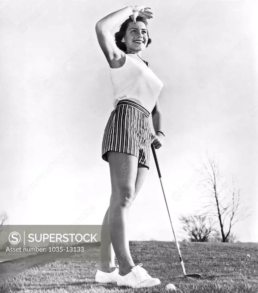 Peoria, Illinois:  1958. Judy Easterbrook (Green) was named the Most Beautiful Golfer of 1957 by Golf Digest magazine.
