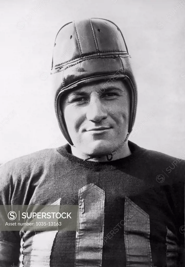 Iowa City, Iowa:  September  17, 1925 Harold 'Hal' Griffen, captain and center on the Iowa Hawkeyes football team.