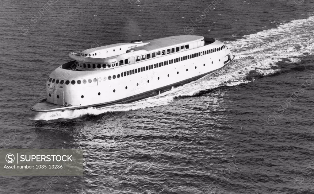 Seattle, Washington:  c. 1937 The art deco styled ferry Kalakala which operates on Puget Sound.