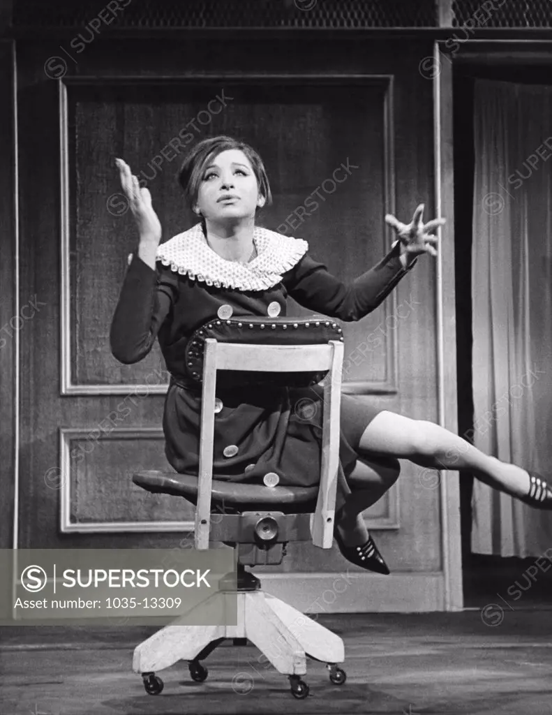 New York, New York:  1962 Singer and actress Barbra Streisand at nineteen in her Broadway debut in the musical 'I Can Get It for You Wholesale'.