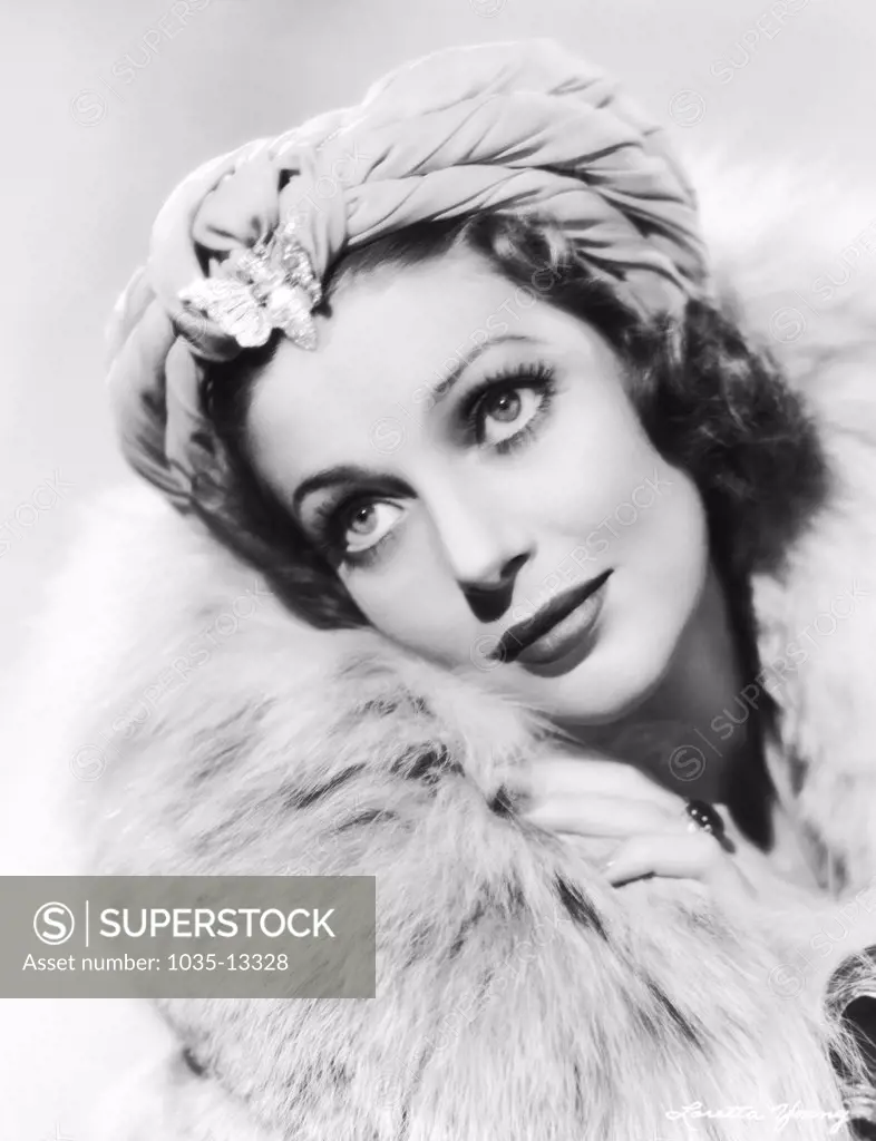 Hollywood, California:  c. 1936 A portrait of actress Loretta Young.