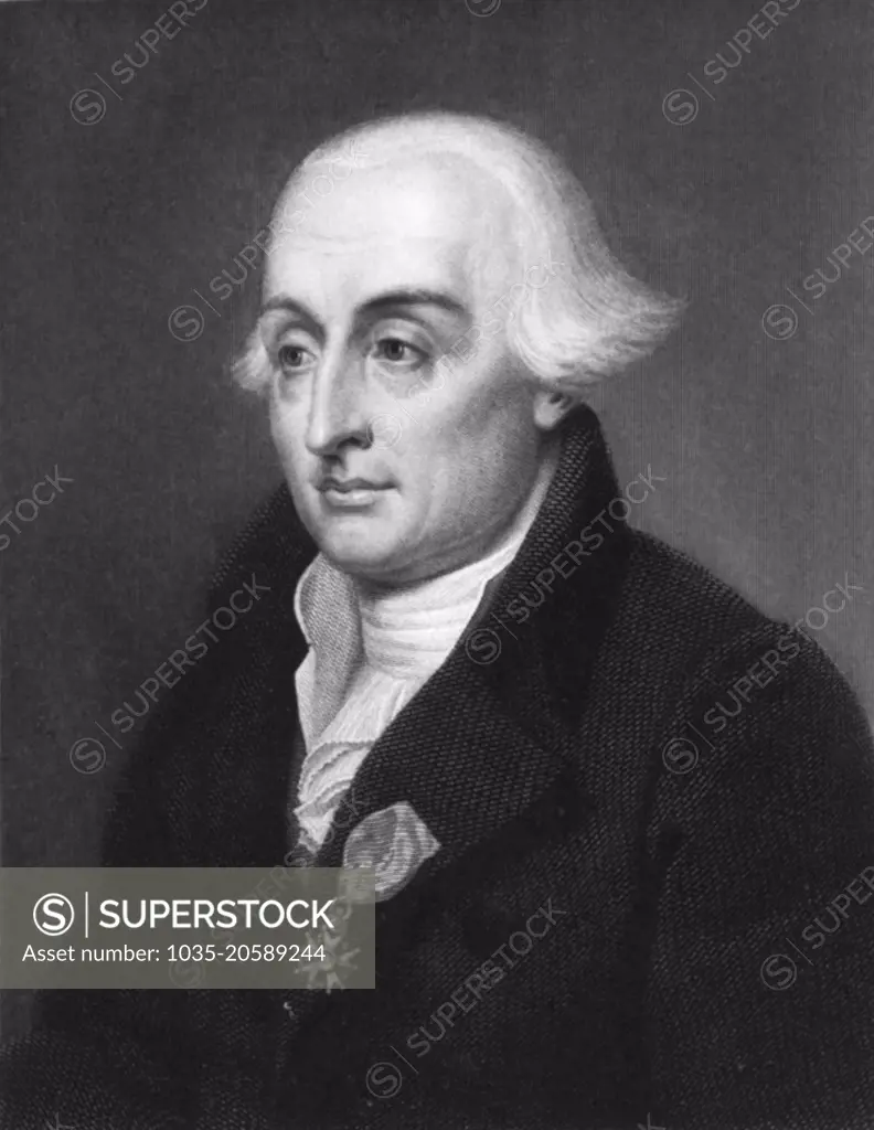 Paris, France:  c.  1800 An engraving of noted astronomer and mathematician Joseph-Louis Lagrange