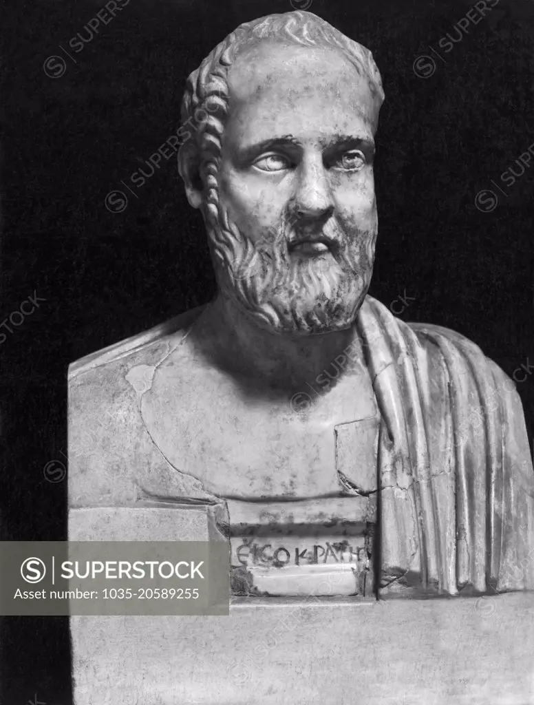 Rome, Italy:  c. 1900 A bust of Greek philosopher Socrates