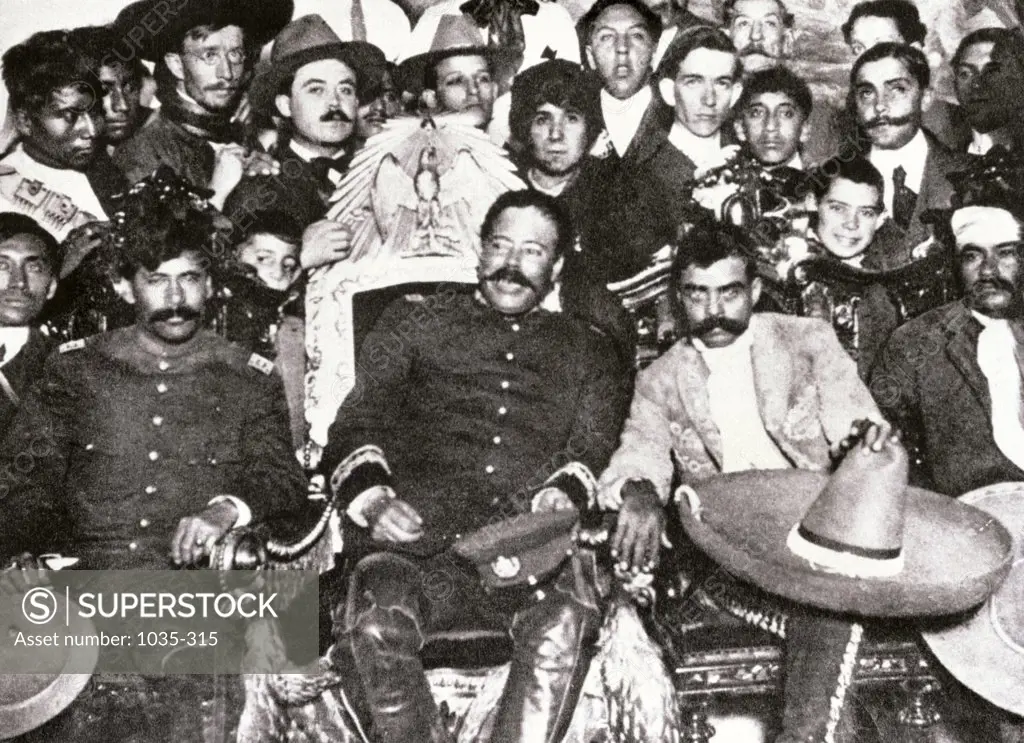 Meeting between Pancho Villa and Emiliano Zapata Presidential Palace Mexico City Mexico January 12, 1915