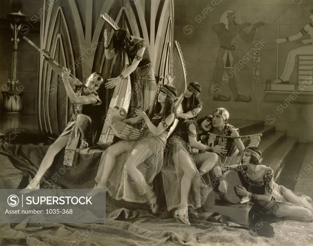 Group of people playing musical instruments, The Ten Commandments, 1923