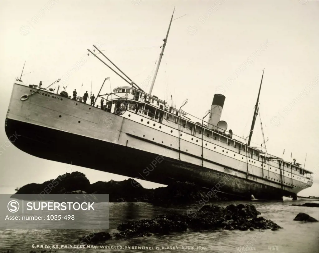 CPR Princess May Shipwreck Sentinel Island  Alaska, USA  August 5, 1910 