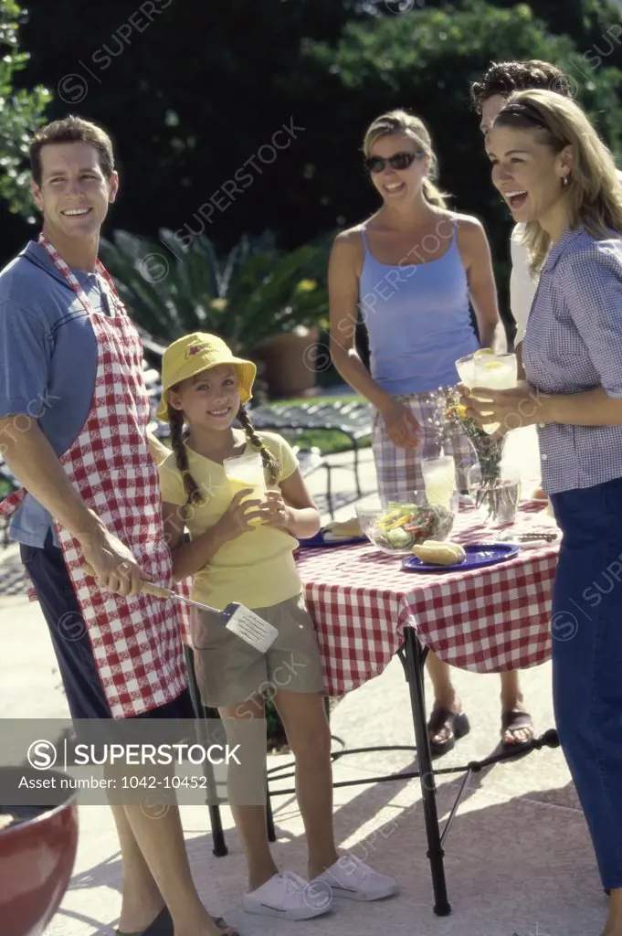 Group of people at a barbecue