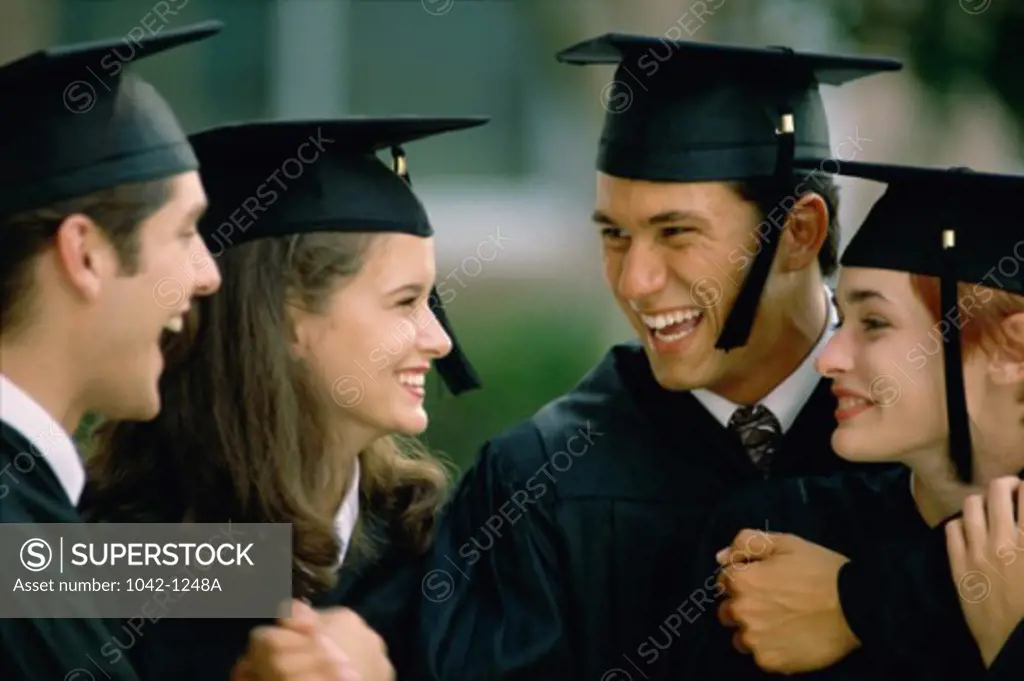 Portrait of a group of young graduates