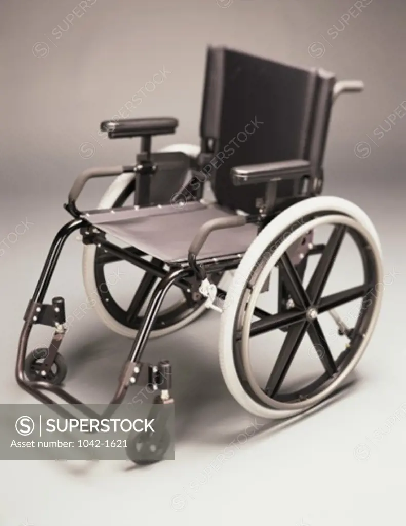High angle view of a wheelchair