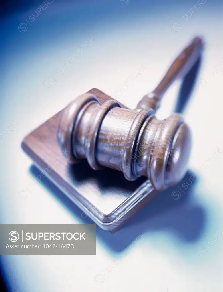 Close-up of a gavel