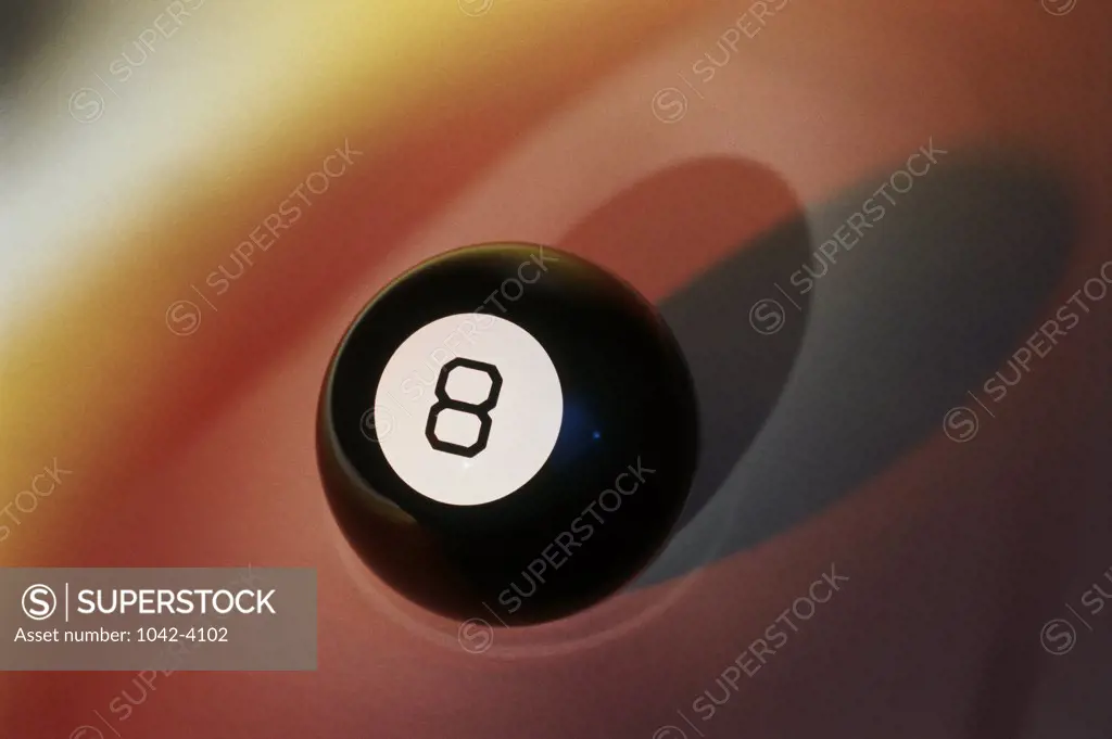 Close-up of an eight ball