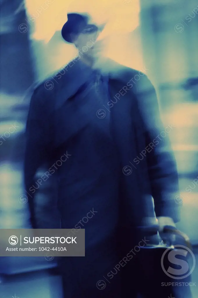 Businessman standing with a briefcase