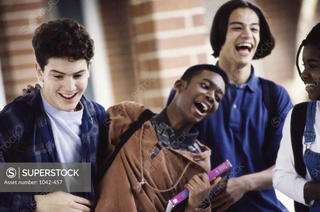 Group of teenagers laughing