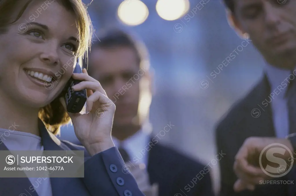 Businesswoman talking on a mobile phone
