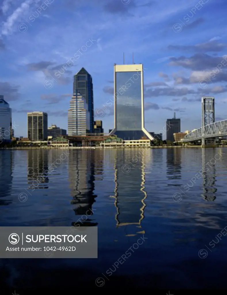 City skyline from across the St. Johns River, Jacksonville, Florida, USA