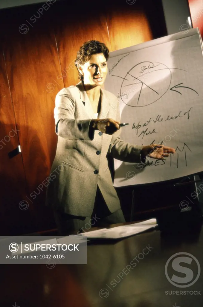 Businesswoman giving a presentation in a meeting