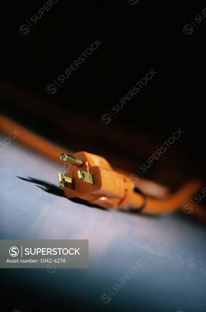 Close-up of a three pin plug