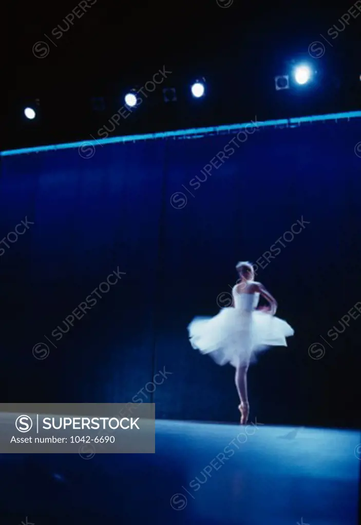 Rear view of a ballerina dancing