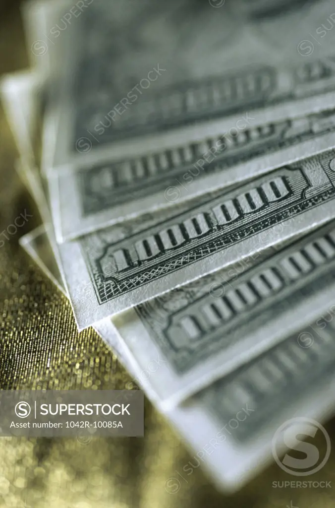 Close-up of paper money