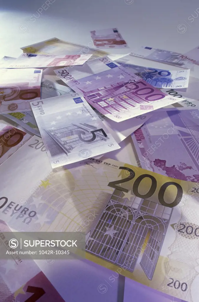 Euro banknotes