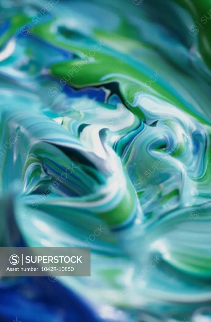Close-up of swirling colors