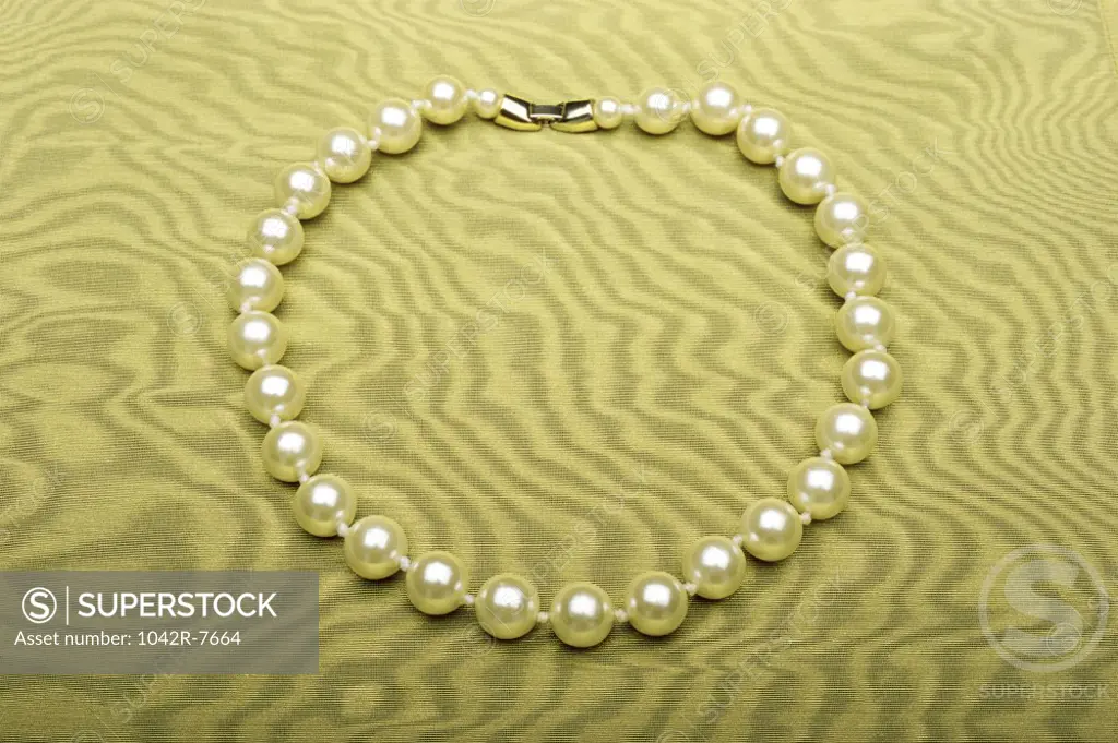 Close-up of a pearl necklace