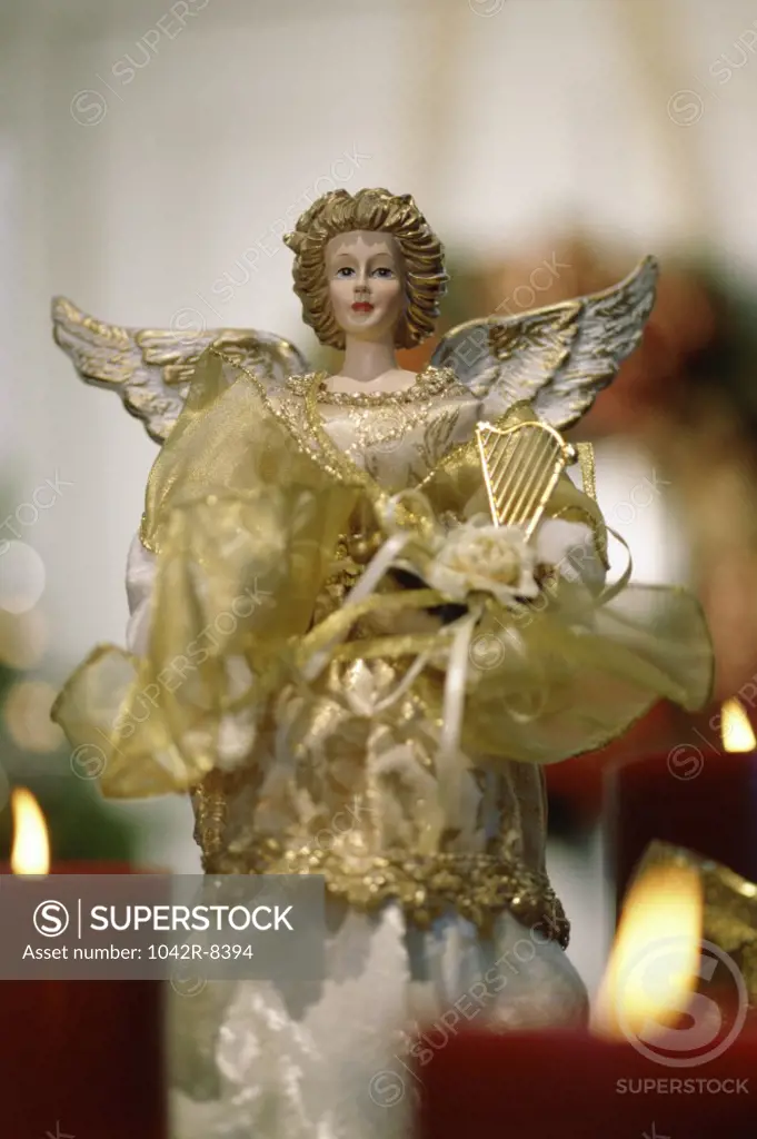 Close-up of a Christmas angel