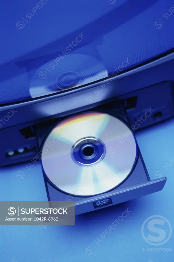 DVD in a player